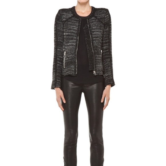 New Black Iro Tweed Jacket - Picture 3 of 3